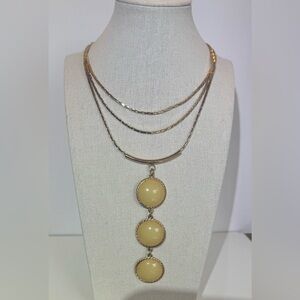 ✨3-Layer Gold & Cream Pendant Necklace ✨